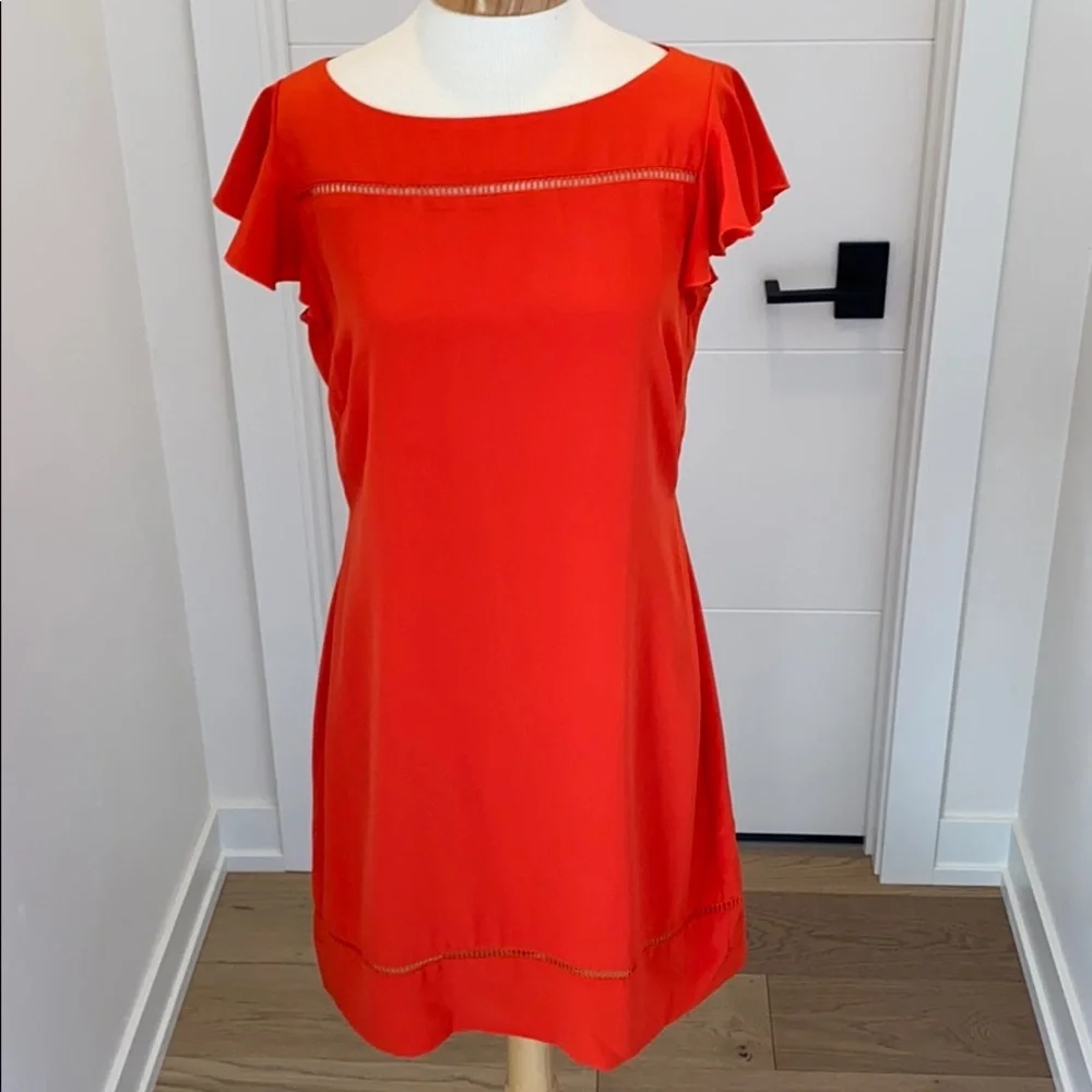 Jessica Simpson Flounce Ruffle Dress Cherr…